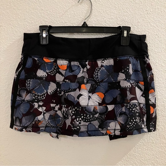 lululemon athletica Pants - lululemon athletica Black and Orange Butterfly Mini Skirt